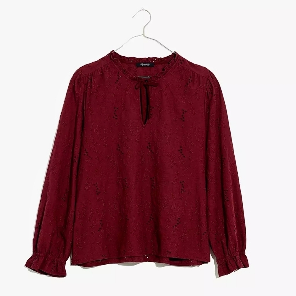 Madewell | Poplin Cotton Long Sleeve blouse size S - Picture 2 of 13